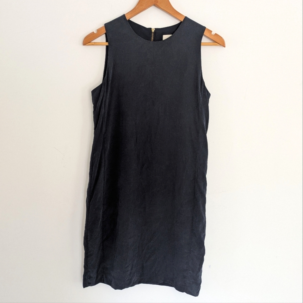 Cynthia Rowley Silk Sleeveless Shift Dress Navy Size 2